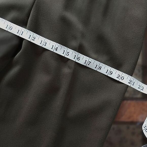 Vtg Ralph Lauren dark olive pleated wool blend trousers - Picture 6 of 9